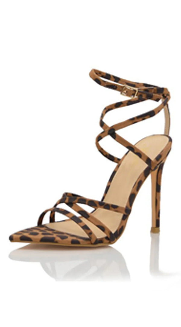 Annabella Strappy Heel - Leopard